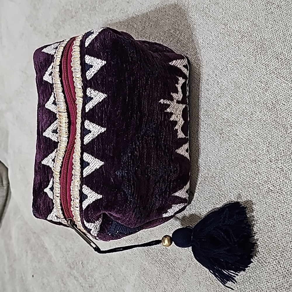 BoHo  Plum Makeup Organizer Bag